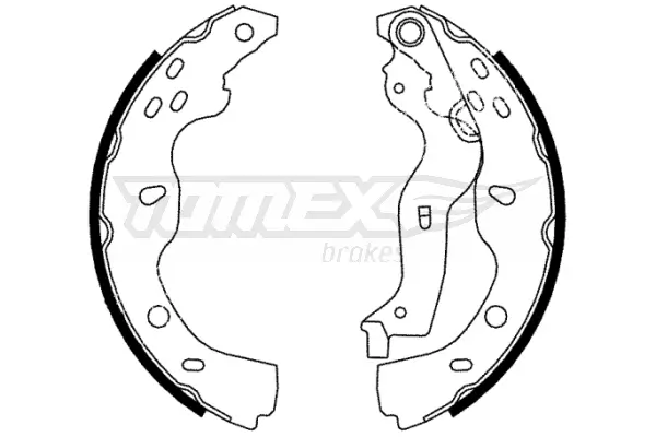 Bremsbackensatz Hinterachse TOMEX Brakes TX 22-38