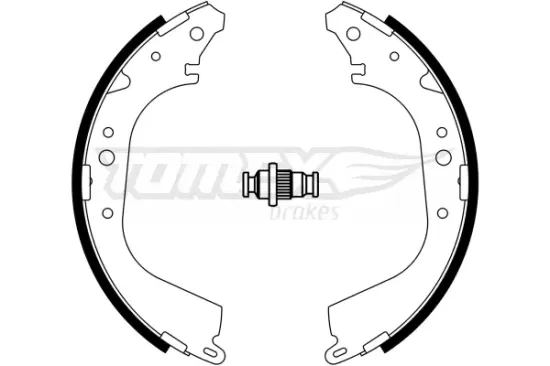 Bremsbackensatz Hinterachse TOMEX Brakes TX 23-30 Bild Bremsbackensatz Hinterachse TOMEX Brakes TX 23-30