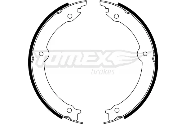Bremsbackensatz, Feststellbremse Vorderachse links Vorderachse rechts TOMEX Brakes TX 23-33