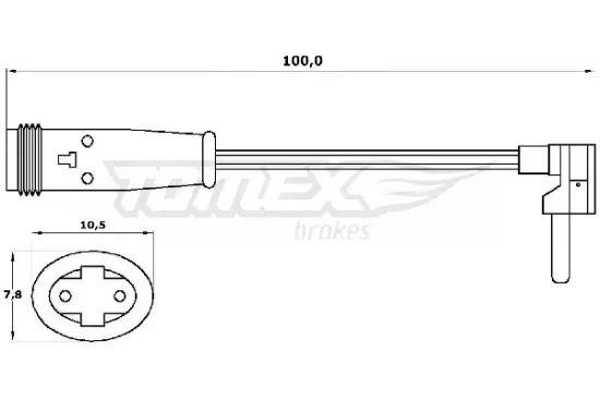 Warnkontakt, Bremsbelagverschleiß TOMEX Brakes TX 30-27 Bild Warnkontakt, Bremsbelagverschleiß TOMEX Brakes TX 30-27