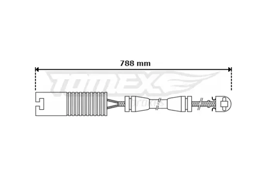 Warnkontakt, Bremsbelagverschleiß Vorderachse TOMEX Brakes TX 30-29 Bild Warnkontakt, Bremsbelagverschleiß Vorderachse TOMEX Brakes TX 30-29