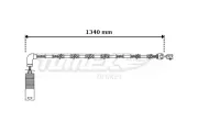 Warnkontakt, Bremsbelagverschleiß Hinterachse TOMEX Brakes TX 30-38