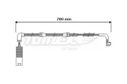 Warnkontakt, Bremsbelagverschleiß TOMEX Brakes TX 30-47