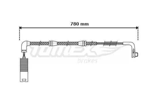 Warnkontakt, Bremsbelagverschleiß Hinterachse TOMEX Brakes TX 30-47 Bild Warnkontakt, Bremsbelagverschleiß Hinterachse TOMEX Brakes TX 30-47