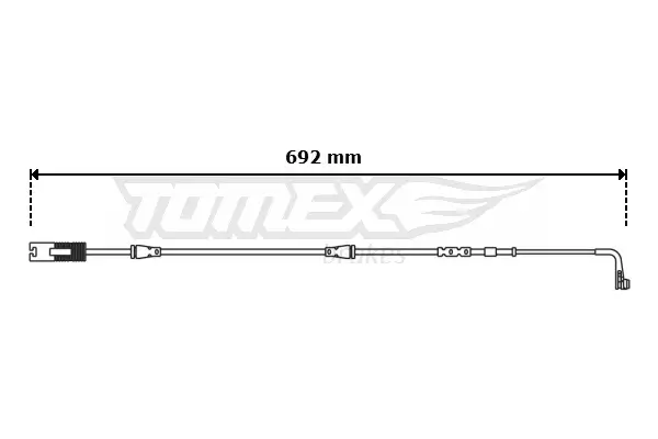 Warnkontakt, Bremsbelagverschleiß Vorderachse TOMEX Brakes TX 30-68