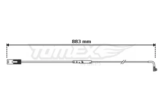 Warnkontakt, Bremsbelagverschleiß Hinterachse TOMEX Brakes TX 30-75 Bild Warnkontakt, Bremsbelagverschleiß Hinterachse TOMEX Brakes TX 30-75