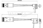 Warnkontakt, Bremsbelagverschleiß TOMEX Brakes TX 30-82