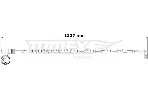 Warnkontakt, Bremsbelagverschleiß Hinterachse TOMEX Brakes TX 31-01