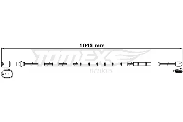 Warnkontakt, Bremsbelagverschleiß Hinterachse TOMEX Brakes TX 31-28