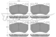 Bremsbelagsatz, Scheibenbremse Vorderachse TOMEX Brakes TX 60-21
