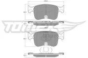 Bremsbelagsatz, Scheibenbremse Vorderachse TOMEX Brakes TX 60-34