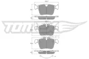 Bremsbelagsatz, Scheibenbremse TOMEX Brakes TX 60-40