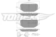 Bremsbelagsatz, Scheibenbremse Vorderachse TOMEX Brakes TX 60-54
