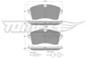 Bremsbelagsatz, Scheibenbremse Vorderachse TOMEX Brakes TX 60-55