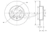 Bremsscheibe Hinterachse TOMEX Brakes TX 70-01