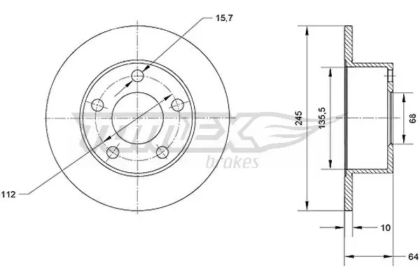 Bremsscheibe TOMEX Brakes TX 70-02