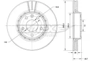 Bremsscheibe TOMEX Brakes TX 70-27