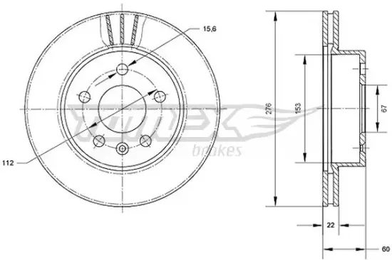 Bremsscheibe Vorderachse TOMEX Brakes TX 70-52 Bild Bremsscheibe Vorderachse TOMEX Brakes TX 70-52