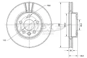 Bremsscheibe Vorderachse TOMEX Brakes TX 70-54