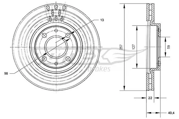 Bremsscheibe TOMEX Brakes TX 70-56