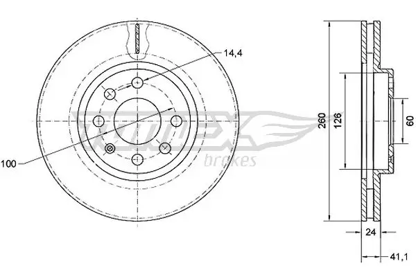 Bremsscheibe TOMEX Brakes TX 70-73