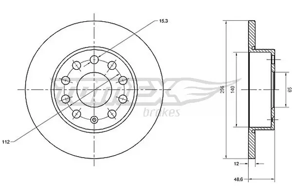Bremsscheibe Hinterachse TOMEX Brakes TX 70-79