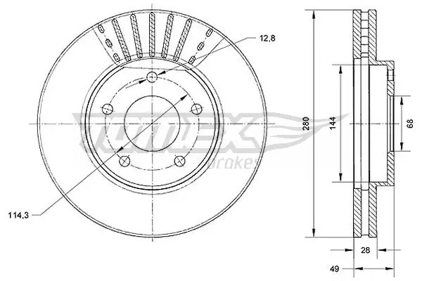 Bremsscheibe TOMEX Brakes TX 71-00