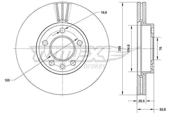 Bremsscheibe TOMEX Brakes TX 71-04