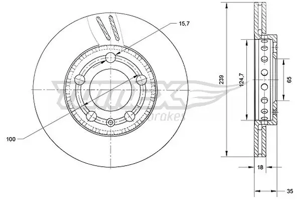 Bremsscheibe Vorderachse TOMEX Brakes TX 71-09