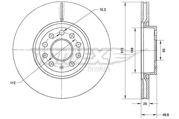 Bremsscheibe TOMEX Brakes TX 71-12