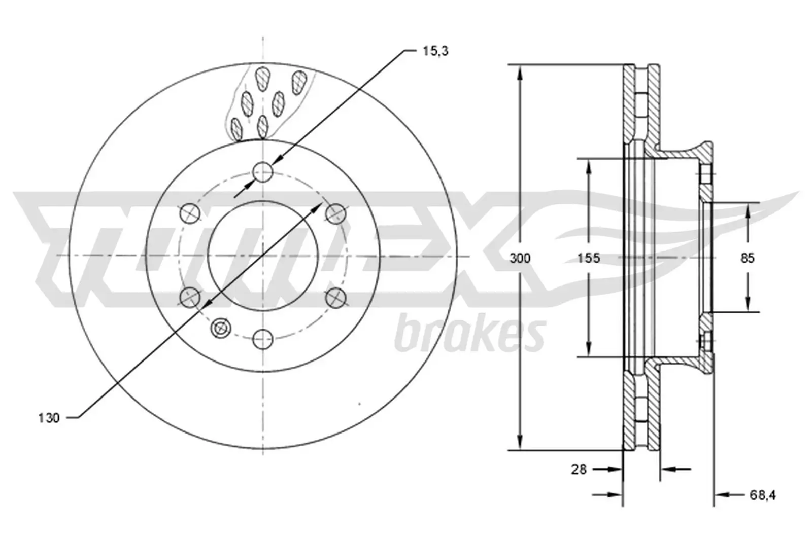 Bremsscheibe Vorderachse TOMEX Brakes TX 71-19