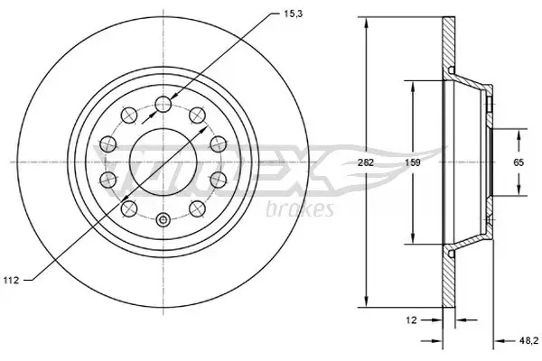 Bremsscheibe TOMEX Brakes TX 71-37