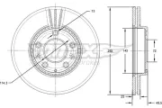 Bremsscheibe TOMEX Brakes TX 71-41