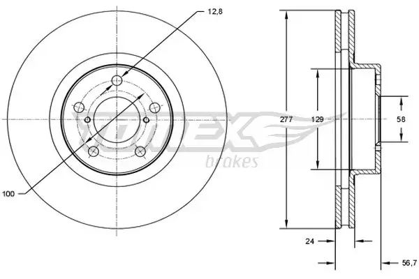 Bremsscheibe TOMEX Brakes TX 71-51