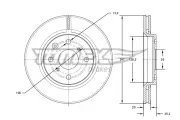 Bremsscheibe TOMEX Brakes TX 71-55