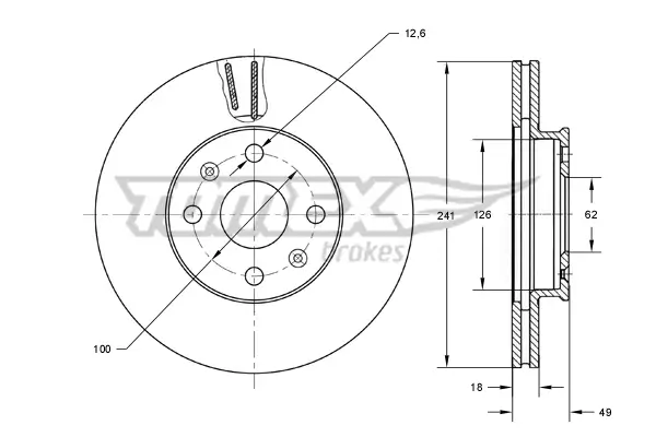 Bremsscheibe TOMEX Brakes TX 71-62