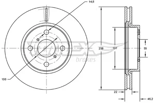 Bremsscheibe Vorderachse TOMEX Brakes TX 71-70