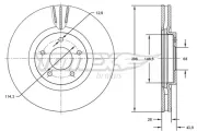 Bremsscheibe TOMEX Brakes TX 71-84