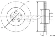 Bremsscheibe Vorderachse TOMEX Brakes TX 72-23