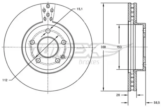 Bremsscheibe Vorderachse TOMEX Brakes TX 72-31 Bild Bremsscheibe Vorderachse TOMEX Brakes TX 72-31