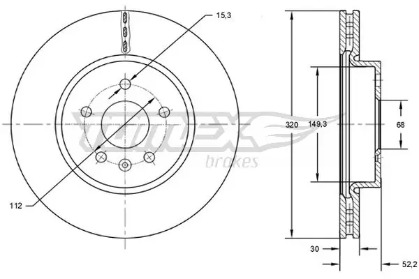 Bremsscheibe Vorderachse TOMEX Brakes TX 72-56