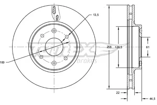 Bremsscheibe TOMEX Brakes TX 72-60