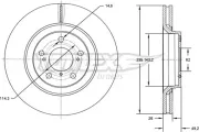 Bremsscheibe TOMEX Brakes TX 72-64