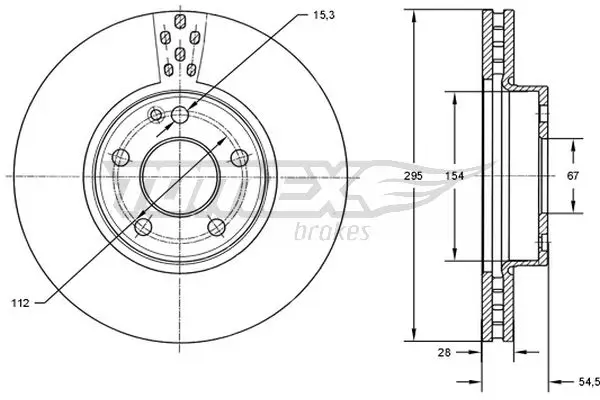 Bremsscheibe Vorderachse TOMEX Brakes TX 72-91