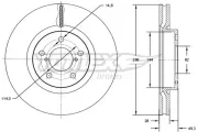 Bremsscheibe TOMEX Brakes TX 72-94