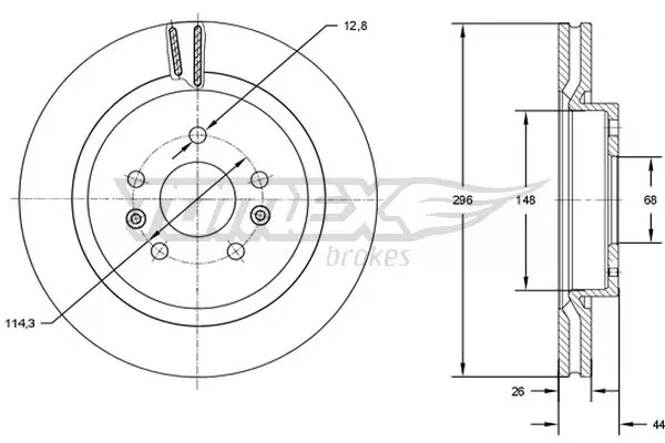 Bremsscheibe Vorderachse TOMEX Brakes TX 72-99