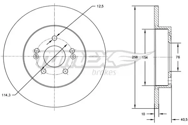 Bremsscheibe TOMEX Brakes TX 73-05