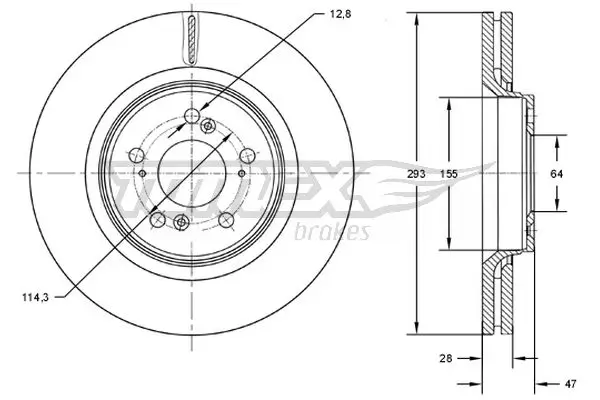 Bremsscheibe Vorderachse TOMEX Brakes TX 73-07