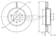 Bremsscheibe TOMEX Brakes TX 73-17