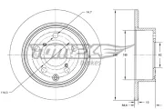Bremsscheibe Hinterachse TOMEX Brakes TX 73-24